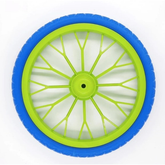 2 Rodas EVA Aro 12 Bicicleta Infantil com Calotas + Eixo