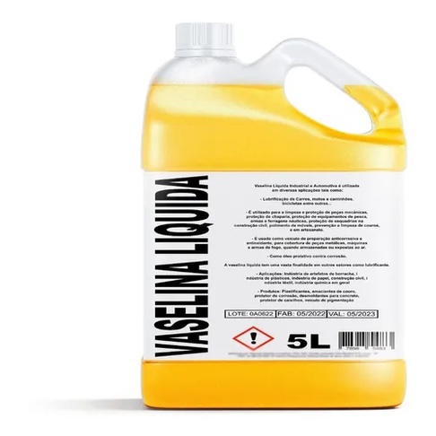 Vaselina Liquida Automotiva Industrial 5 Litros Limpa Protege Amarela