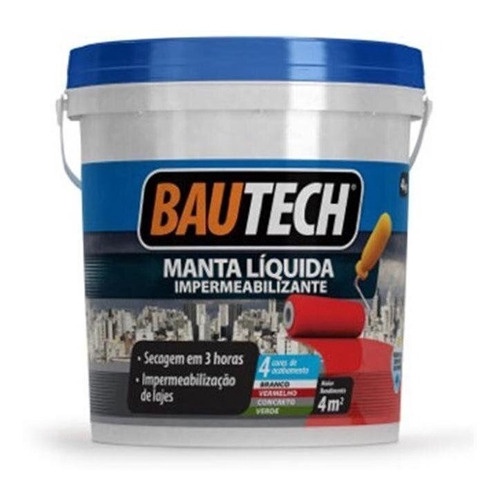 Manta Liquida Bautech Impermeabilizante Laje Telha Chão 4kg