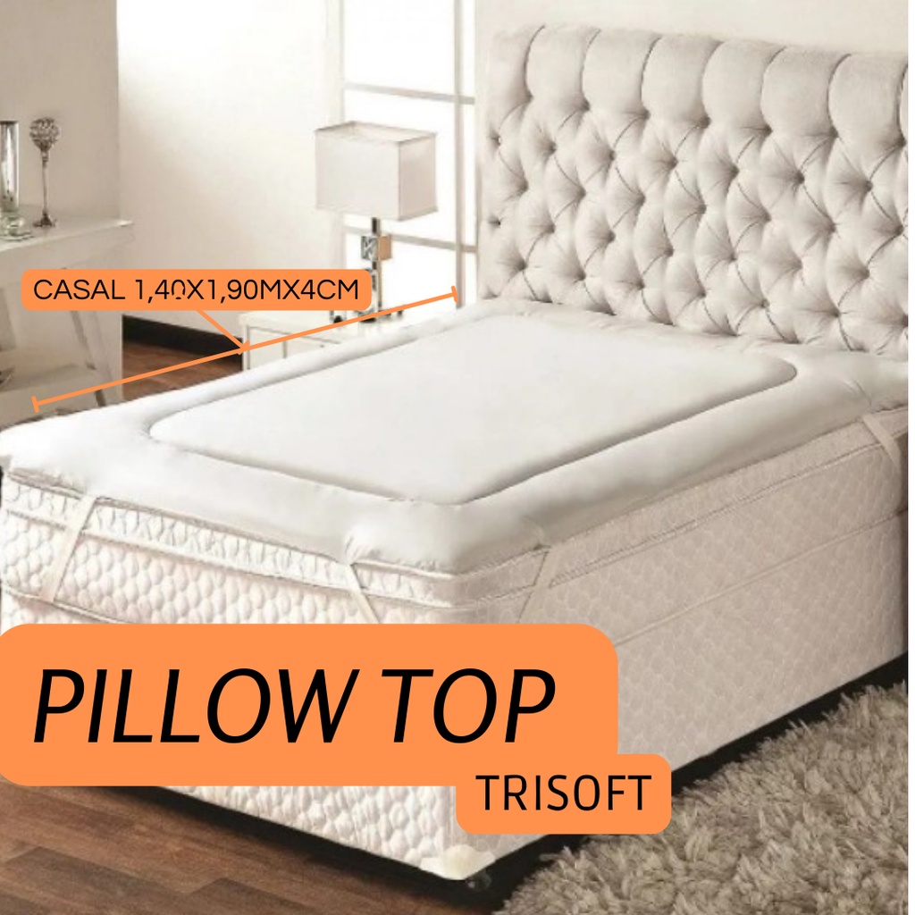 Pillow Top Casal 1,40x1,90m Trisoft Escorrega o Preço