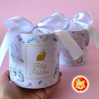 KIT 10 Tubolatas Embalagem de Páscoa Lembrancinha  - 10x10 cm em Oferta na Shopee