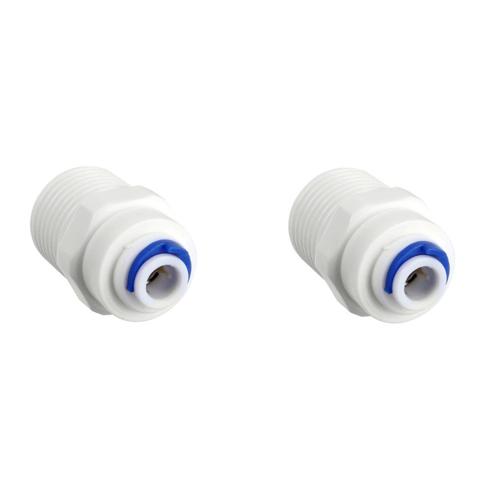 Kit 2 Conector Reto Conexão Reta Engate Rápido Rosca 1/2 P/ Mangueira 1/4 - IBBL, Electrolux, Consul, Masterfrio, Top Li