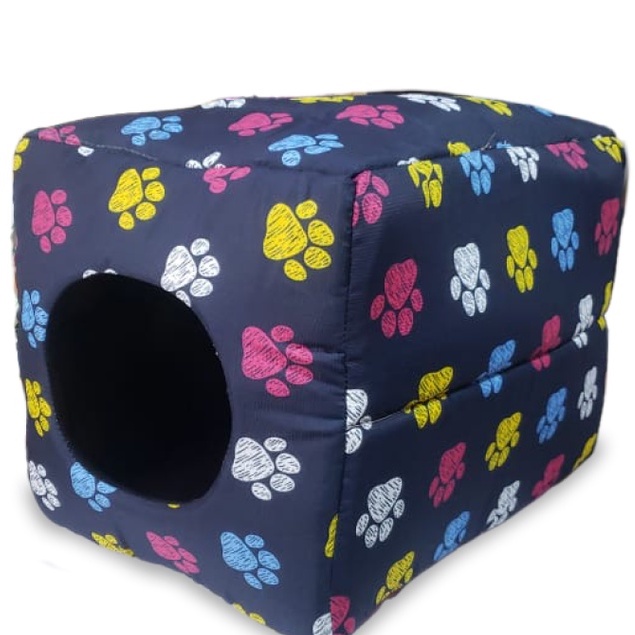Cama E TOCA Pet M Para Cães e Gatos 2 EM 1 AZUL