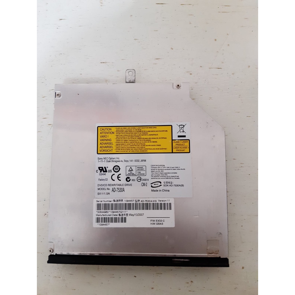 Drive De Cd/dvd Notebook Mirax