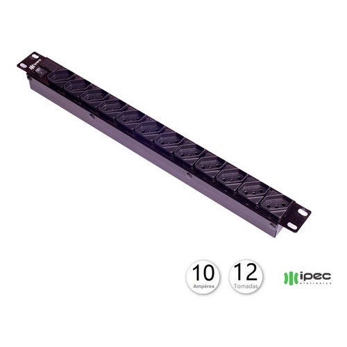 Kit 5 Régua Filtro De Linha Top Rack 12 Tomadas - Rcg