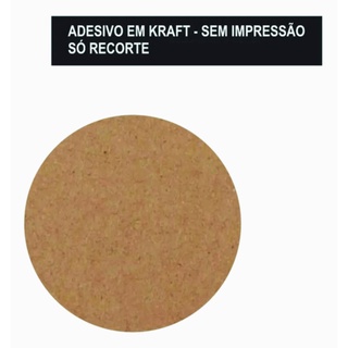 Adesivos Em Papel Kraft - Sem Personalização - Redondo