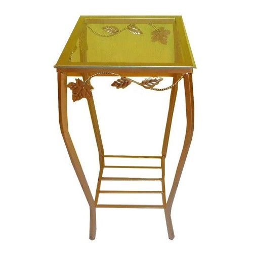 Aparador Ferro Quadrado 30cm X30 Cm E 68 Cm Altura Com Vidro
