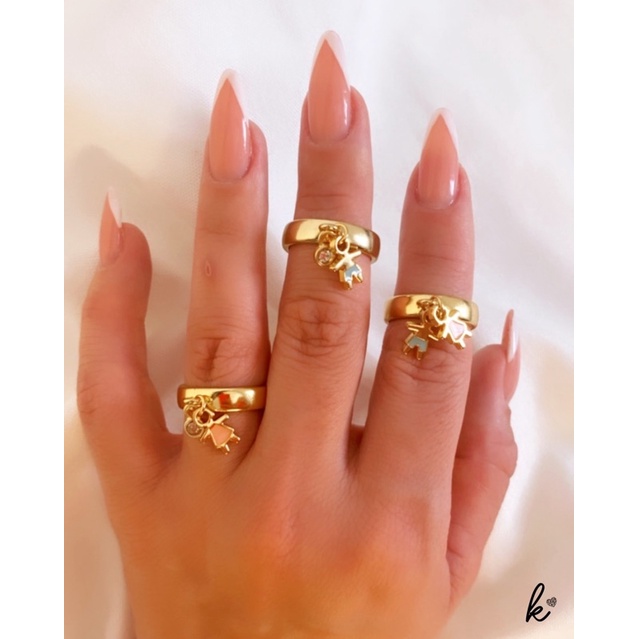 ANEL REGULADO  FILHO BANHADO OURO 18k FEMININO em Oferta na Shopee