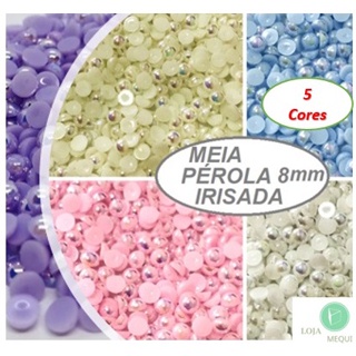 Meia Pérola Leitosa 8mm IRISADA Irizada Irizado em Oferta na Shopee