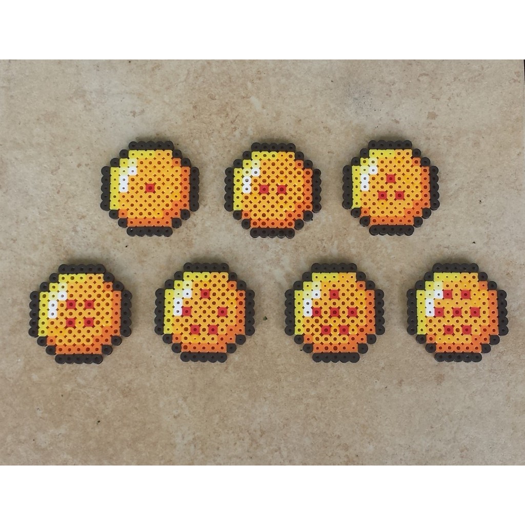 Esferas Do Drag O Dragon Ball M Ou Chaveiro Pixel Art Hama Beads Shopee Brasil