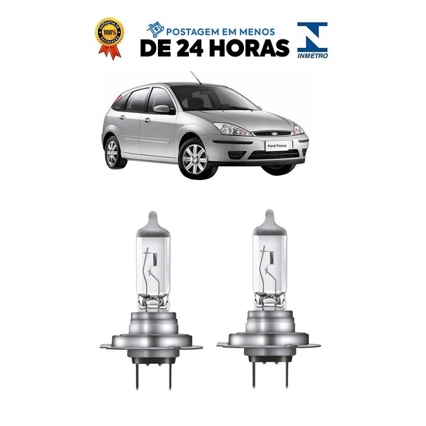 Par Lampada Farol Baixo Focus 2004 2005 2006 2007 2008 H7