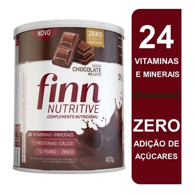Finn Nutritive Complemento Nutricional Chocolate Lata 400g | Shopee Brasil