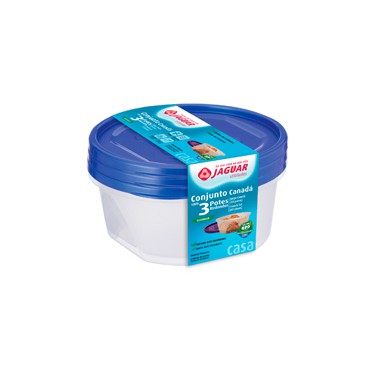 CONJUNTO C/3 POTES 370ml LINHA CANADA REDONDO/PEQUENO- Jaguar