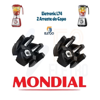 Kit 2 Arraste do Copo Liquidificador Mondial Eletronic L-74 Eletronic L-66 Eletronic L-60
