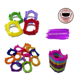 Dentadura de Vampiro Brinquedo Cores Sortidas ou Branco - Mini Toys