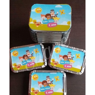 kit 10 marmitinhas personalizadas Mundo Bita - marmita