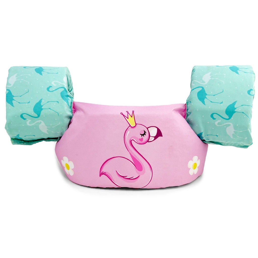 Boia colete infantil flamingo, não fura. em Oferta na Shopee