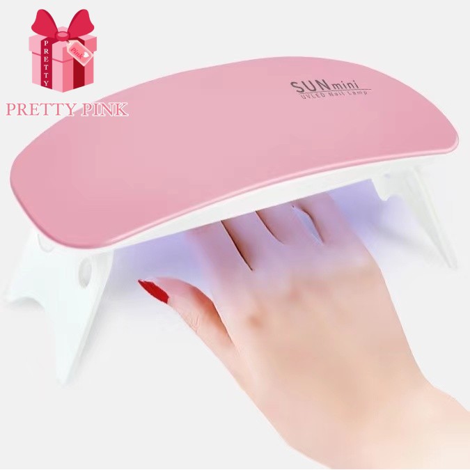 Mini Secador Esmalte De Unhas Gel Led Sun Uv Portátil Dobrável Forninho Estufa 6w Bivolt Usb