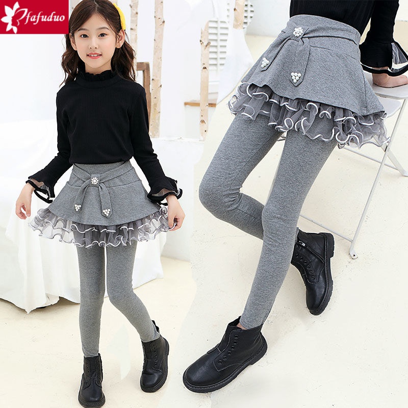 calça legging com saia infantil