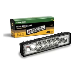Farol Auxiliar Rt 10 Leds Branco + 6 Leds Strobe Azul Vermelho