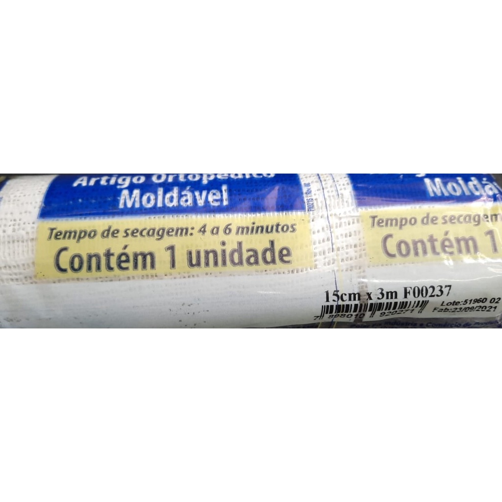 Atadura Gessada 15 Cm x 3 M - Caixa com 10 Unidades