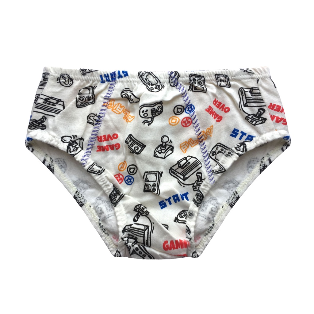 Cueca Infantil Slip Estampada Menino Criança Algodão Preço Baixo