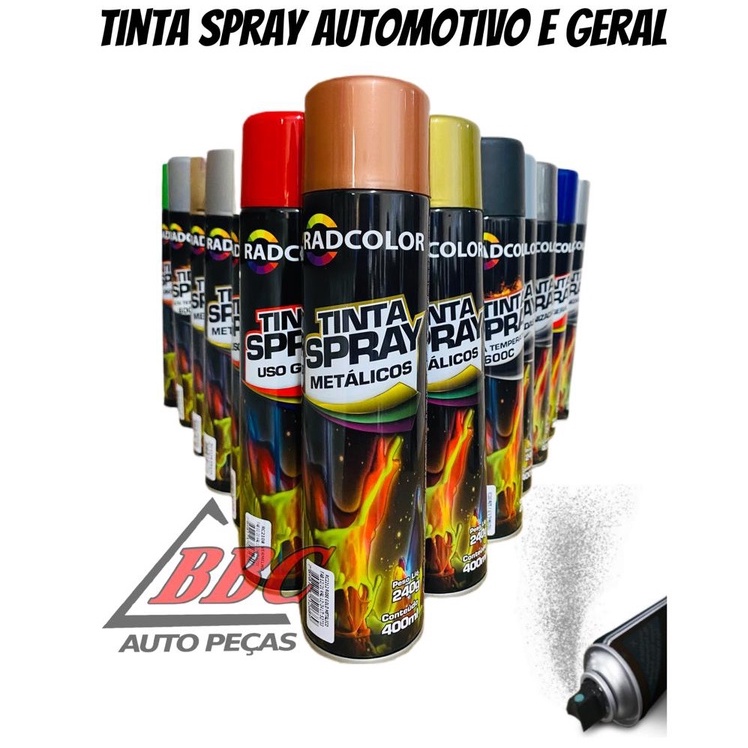 Tinta Spray Uso Geral E Automotivo 400ml Radcolor