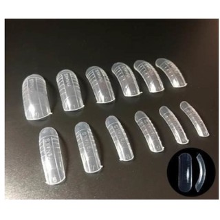 Kit 100 Molde F1 Unhas Porcelana Gel Reutilizáveis Dual Form
