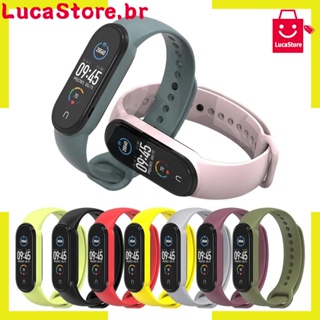【Em Estoque】Pulseira Para Mi Band 3 4/ Mi Band 5 6 em Silicone Confortável Colorida Smartband / Miband - Novo lacrado Pronta Entrega Envio Brasil em Oferta na Shopee