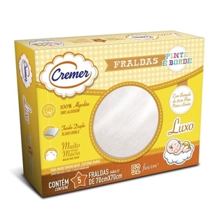 FRALDA DE PANO LUXO CREMER (CX PINTE E BORDE)