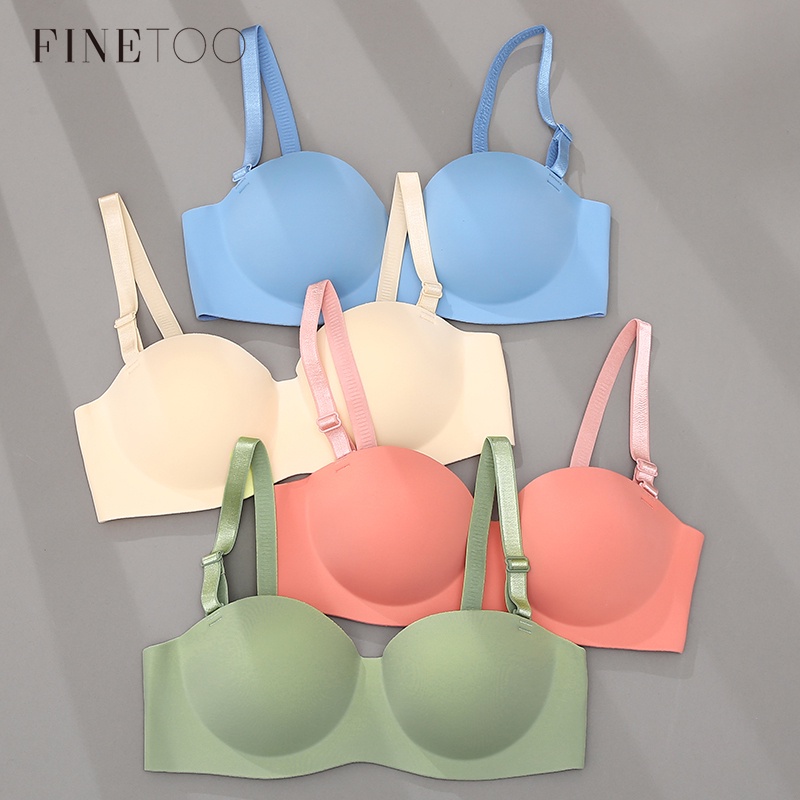 FINETOO Mulher Sem Costura Soutien Sexy Push Up Feminino Invisível Bralette AB Cup Girl - Women Clothes
