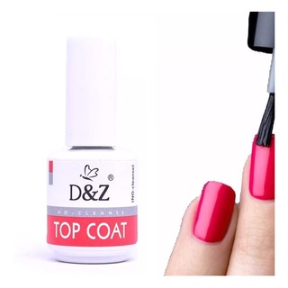 TOP COAT D&Z 15ML NO-CLEANSE Selante D&Z Brilho Unhas Gel BX BAZAR