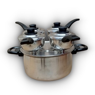 Cuscuzeira individual para restaurante com 4 panelinha e 1 mega vaporizador