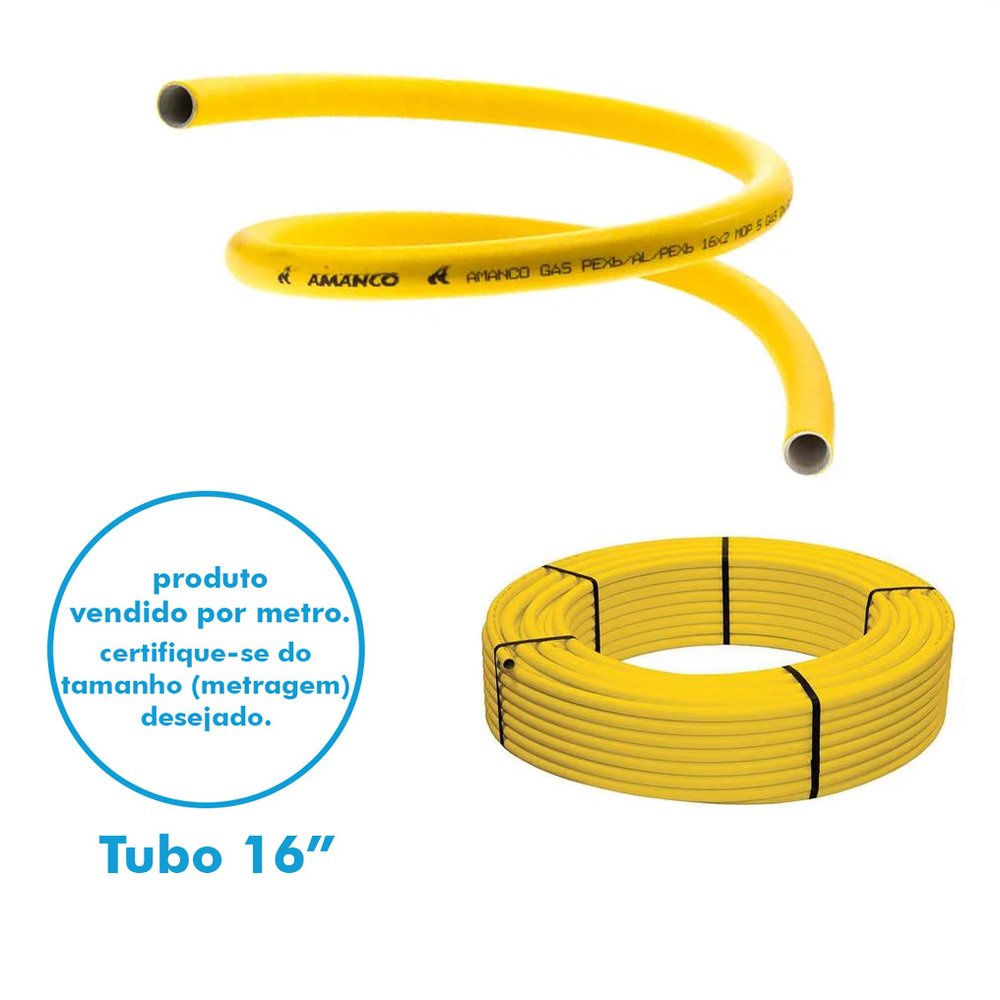 Tubo Pex 16mm Para Gás por metro Amanco