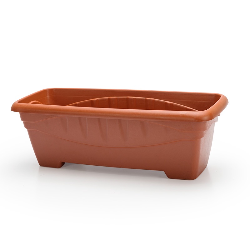 kit 8 Und Jardineira Floreira Vaso Terracota 7 Litros plastico resistente Retangular