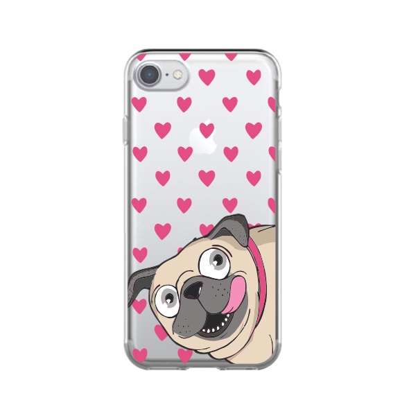 Capa de Celular Capinha Para Iphone 7 / Iphone 8 Personalizada - Pug Love