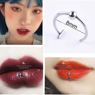 Piercing Aço Inoxidável Cativo Anel Lábial Piercing Clipe Na Boca