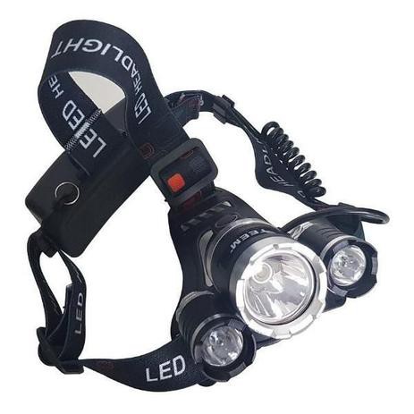 Novo Lanterna Cabeça Triplo T6 Led Cree Profissional Tática Swat