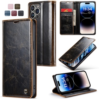 Carteira De Couro Para iPhone 11 12 13 14 Pro Max 14 Plus
