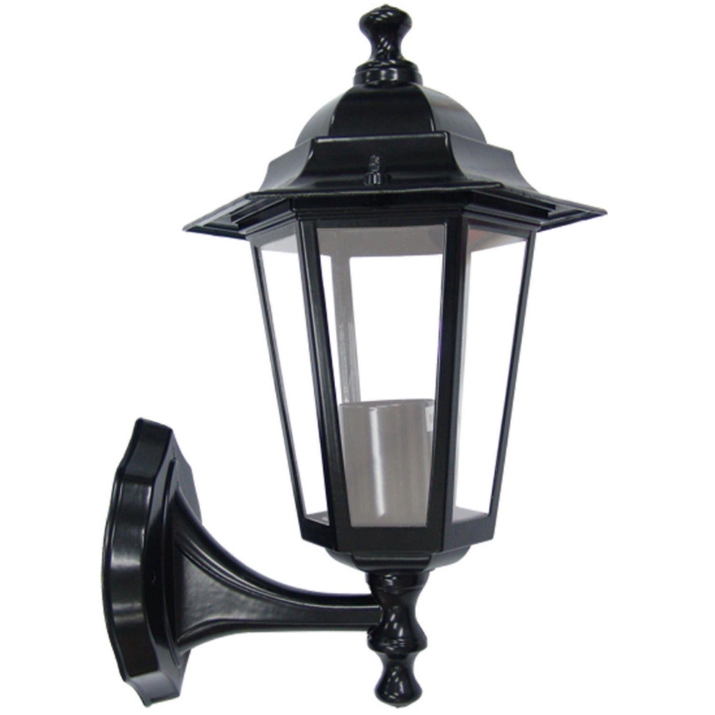 Arandela Colonial Taschibra TLF 26 1x E27 Preto Alumínio Vidro Autovolt 110V/220V Iluminação Externa em Oferta na Shopee