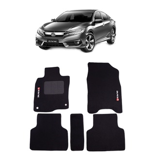 Tapete Carpete New Civic Preto Com Bordados 2017 a 2021 Em estoque