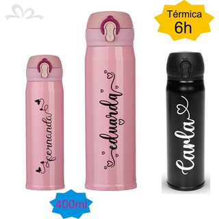 Garrafa Térmica Inox Personalizada com imagem do cliente 400ML