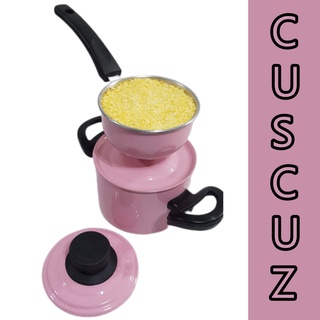 Cuscuzeiro individual , mini cuscuzeira rosa, cuscuzeiro, panela de fazer cuscuz em alumínio resistente
