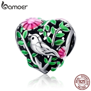 Bamoer Prata 925 Coloridas Esmalte Bead Chrss SCC647
