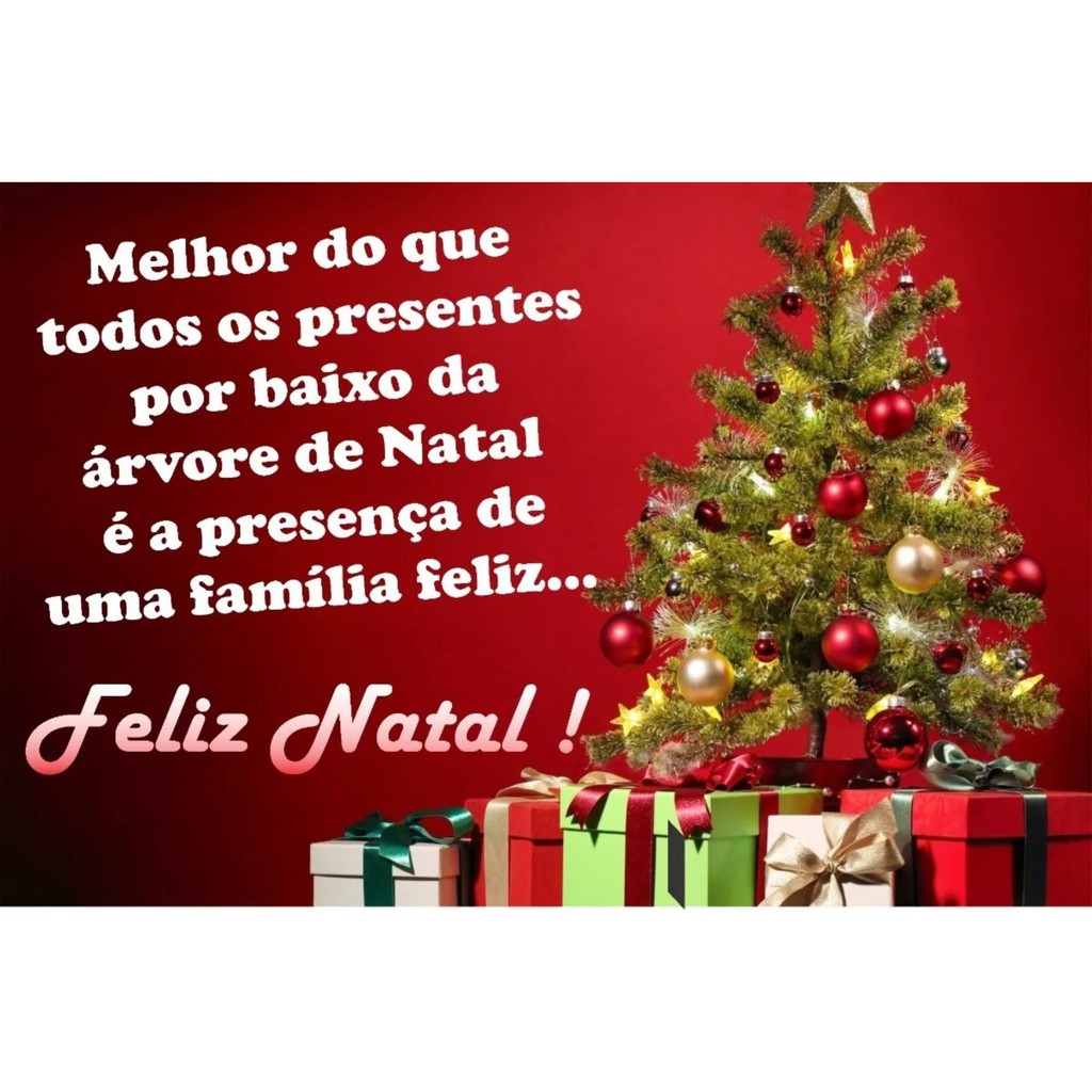 Painel de Festa Árvore De Natal E Presentes Com Frase Linda Natalina  Criativo Play Adesivos | Shopee Brasil