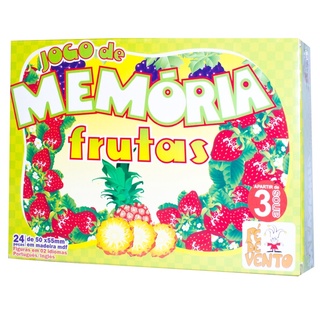 JOGO DE MEMÓRIA FRUTAS EM MADEIRA MDF