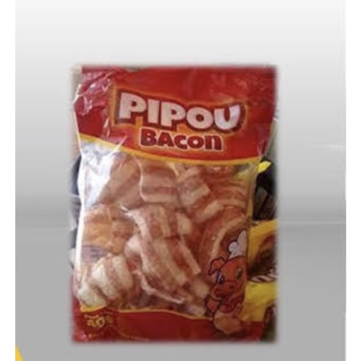 Salgadinho Bacon Kit Salgadinho Caixa C/10 Unidades Pele 40g Pellet Pipou Bacon ou Costelinha c/Limão