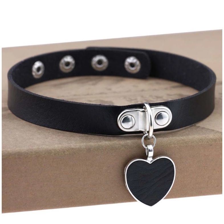 Choker Gargantilha De Coração Fechado Lolita Egirl Gotico Cosplay