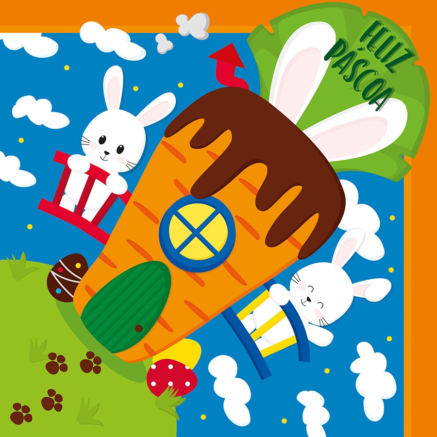 Saco Express para Ovos Casa na Cenoura Azul 5un Cromus Rizzo