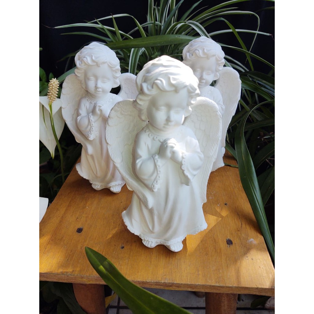 Anjos , de 01 a 4 - Anjos - Gesso Resinado 19 cm para mesas Batizados , casamentos, decoração